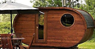 Баня бочка из кедра под ключ в Курганинске - цена от 133406 рублей