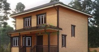 Двухэтажный дом из бруса в Курганинске от Строй-Кгн - строительство от 133406 руб.
