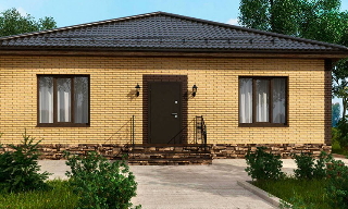 Проекты одноэтажных домов из кирпича | Строй-Кгн - Курганинск от 3592 рублей